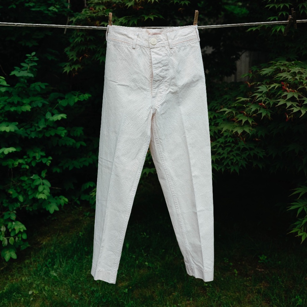 Jesse Kamm Straight Leg Pants in White